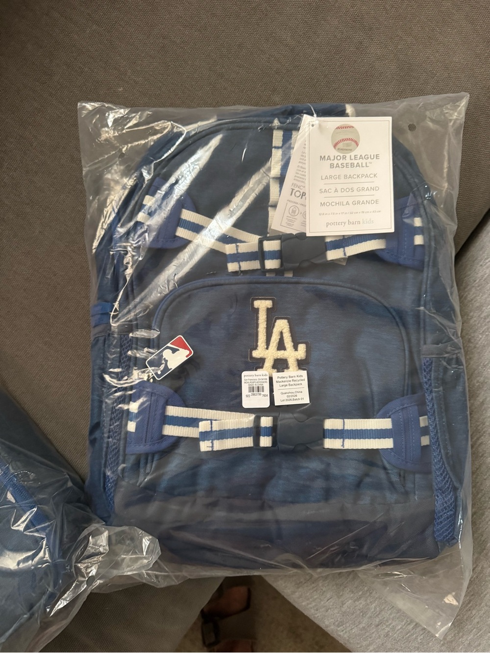 LA Dodgers Blue MLB Backpack for kids